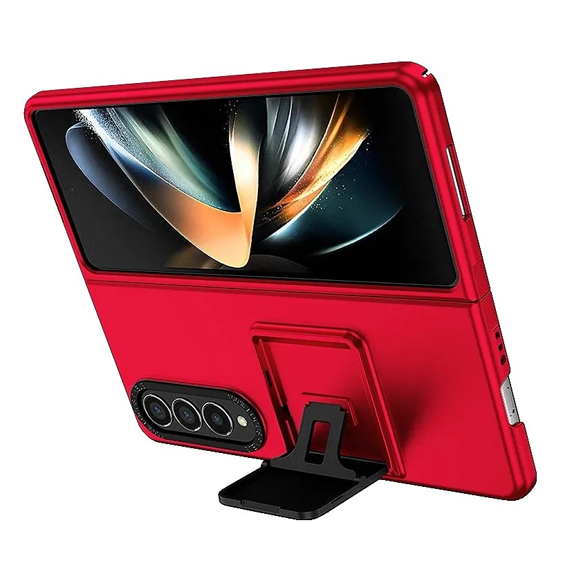 Husa cu Pliere 3D - Husa de protectie , Pliere Tridimensionala, Multifunctionala, PC, pentru Samsung Galaxy Z Fold 4 5G, Rosu