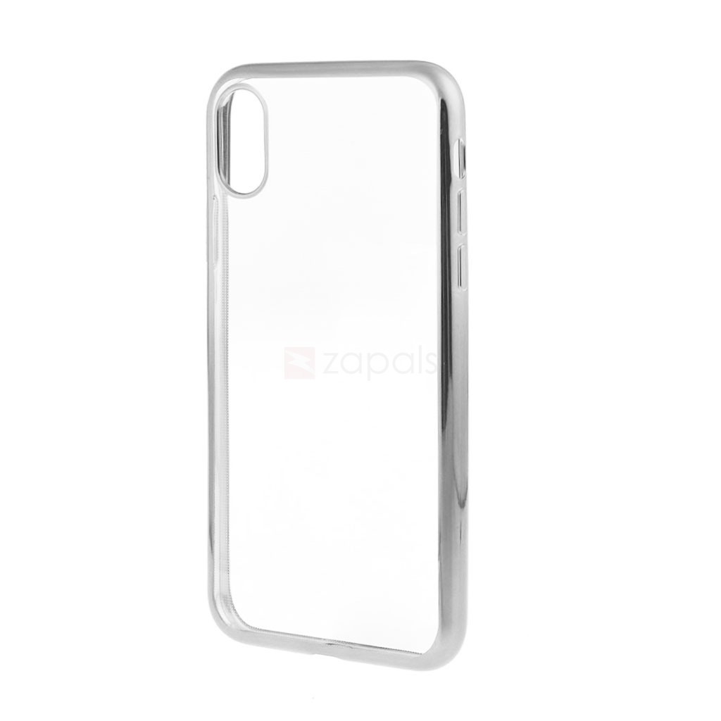 TPU Transparent - Husa de protectie pentru Apple iPhone X Tpu Electroplated Antisoc Argintiu
