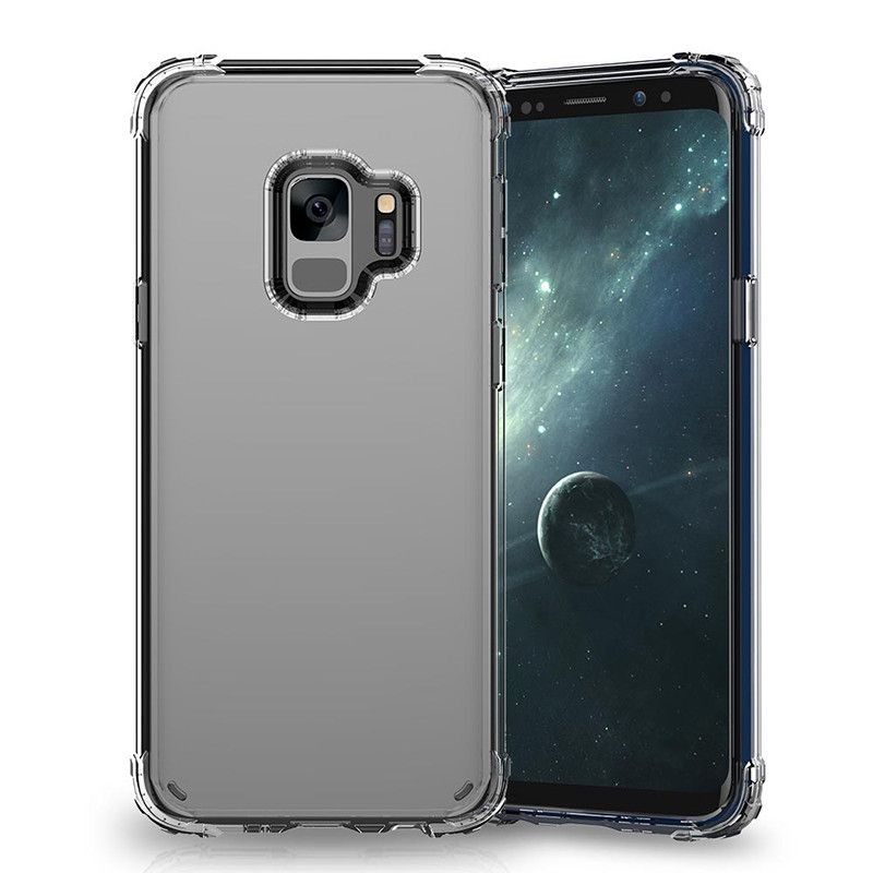 TPU Transparent - Husa de protectie pentru Samsung Galaxy S9 Tpu Antisoc Negru Transparent