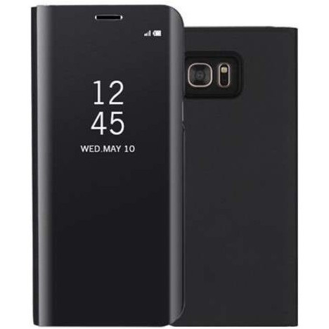 ✨TOATE PRODUSELE✨ - Husa de Protectie Tip Carte, , pentru Xiaomi Mi 10, Flip Cover Oglinda, din Piele Ecologica si PC, Neagra