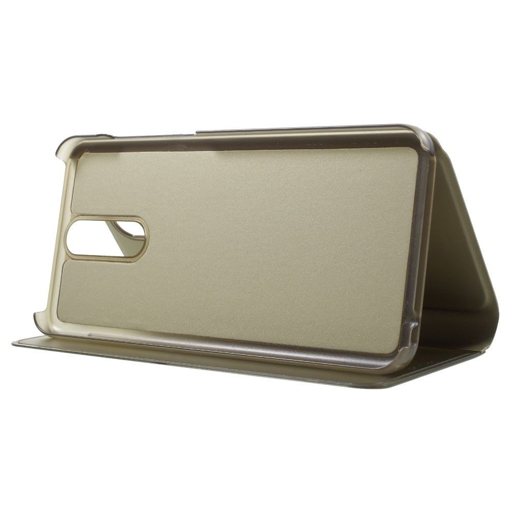 Husa Tip Carte, , Compatibila cu Huawei Mate 10 Lite, Flip Cover Oglinda, Auriu [4]