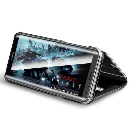 Husa Tip Carte, , Compatibila cu Huawei Mate 10 Lite, Flip Cover Oglinda, Negru [4]