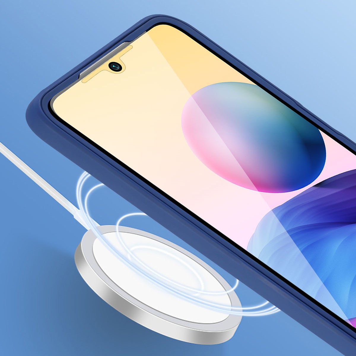 Husa Max Defence pentru Samsung Galaxy A53 5G, Bumper Albastru, Fata Dubla Transparenta, Protectie Antisoc Full 360 ( fata, spate, margini ),  [5]