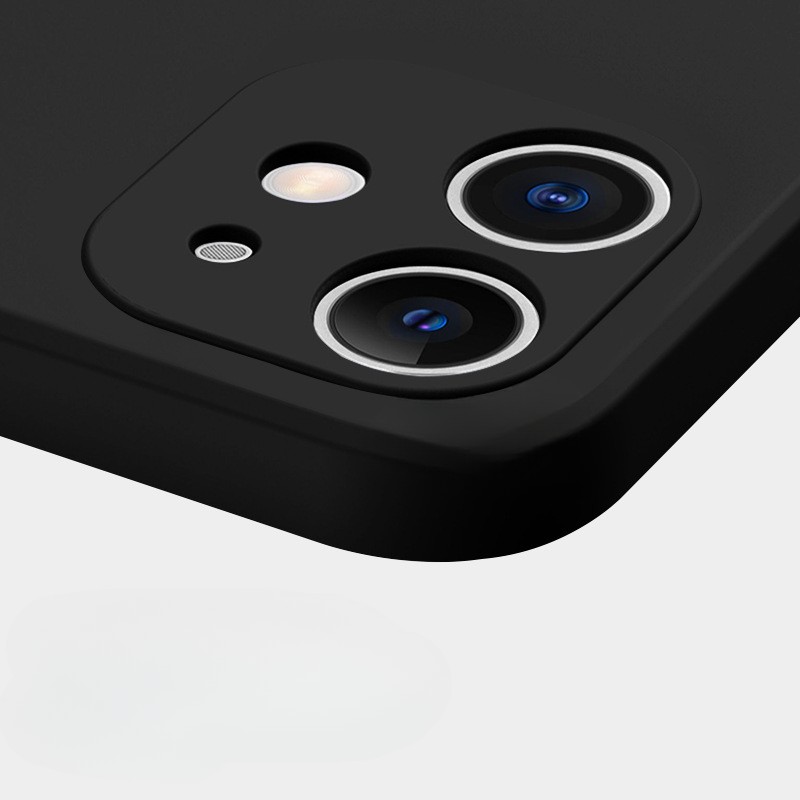 Husa pentru Samsung Galaxy A03 4G, , Liquid Silicone, cu Microfibra pe interior, Protectie Antisoc, Negru [5]