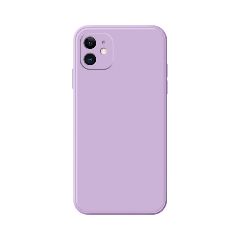 Liquid Silicone - Husa pentru Apple iPhone 14 , Liquid Silicone, cu Microfibra pe interior, Protectie Antisoc, Grass purple, Mov