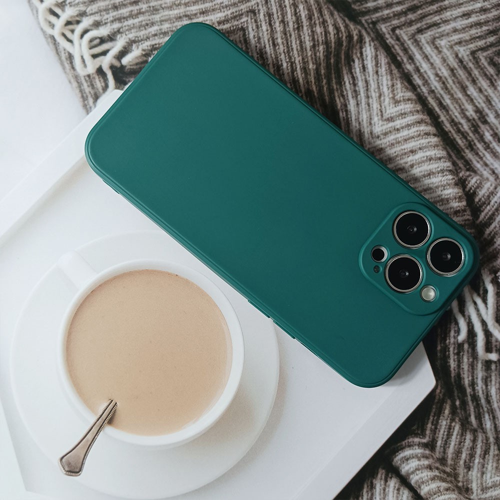 Husa pentru Apple iPhone 14 Plus , Liquid Silicone, cu Microfibra pe interior, Protectie Antisoc, Dark Green, Verde inchis [4]