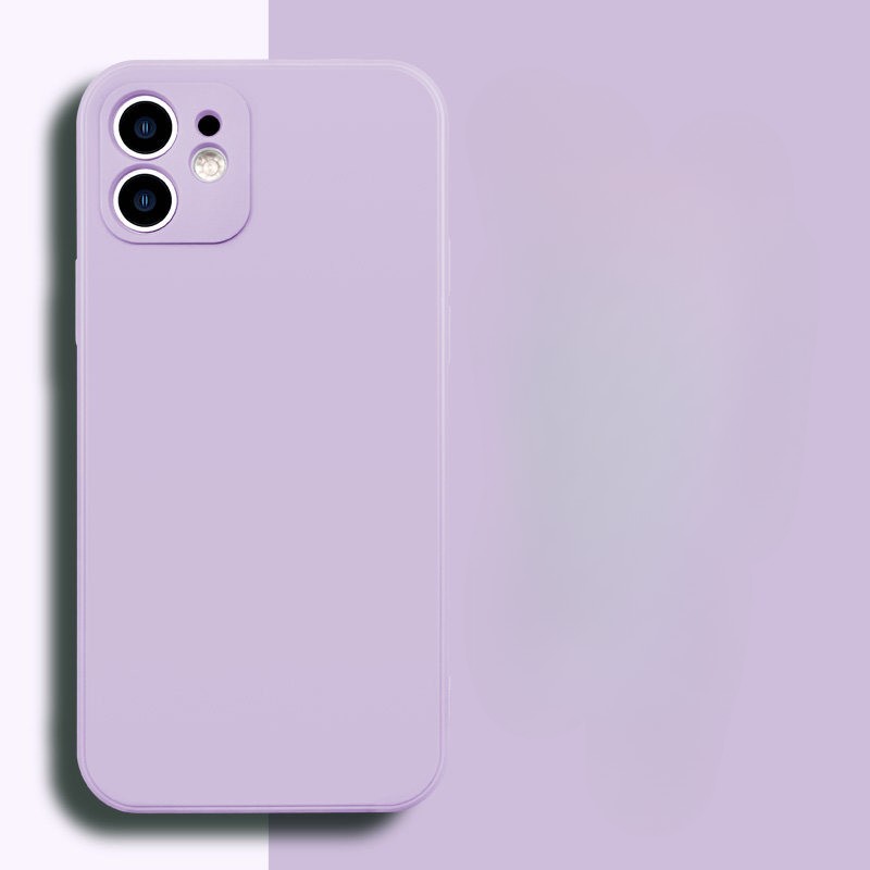 Husa pentru Apple iPhone 14 Plus , Liquid Silicone, cu Microfibra pe interior, Protectie Antisoc, Grass purple, Mov [4]