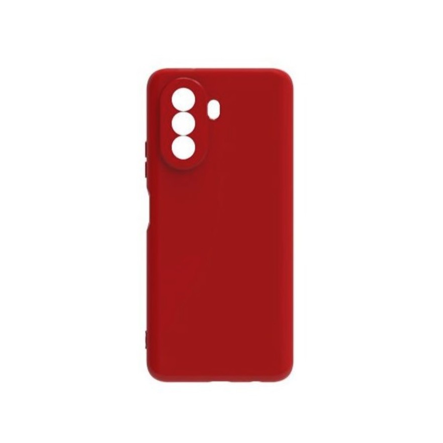 Liquid Silicone - Husa pentru Huawei Y90, , Liquid Silicone, cu Microfibra pe interior, Protectie Antisoc, Rosu