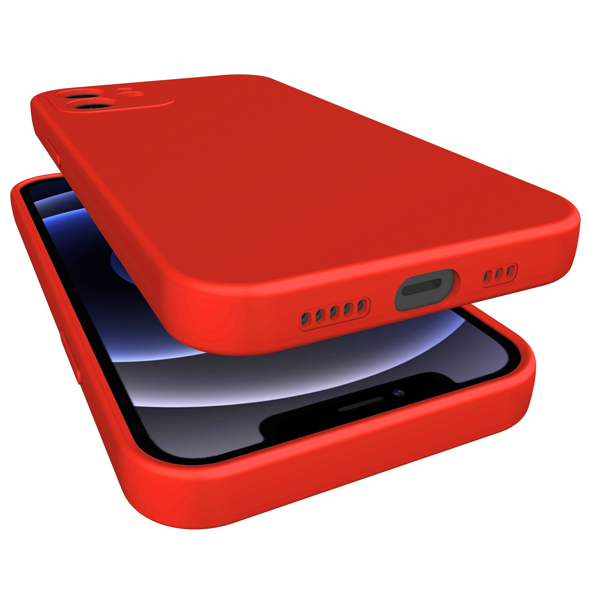 Husa pentru Samsung Galaxy S22, , Liquid Silicone, cu Microfibra pe interior, Protectie Antisoc, Rosu [7]