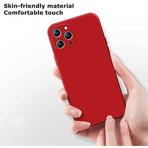 Husa protectie compatibila cu Apple iPhone 11 Pro Max Liquid Silicone Case Rosu [4]