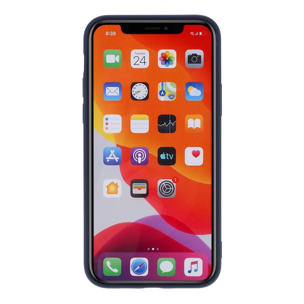Husa protectie compatibila cu Apple iPhone 11 Pro Max Liquid Silicone Case Albastru inchis [10]