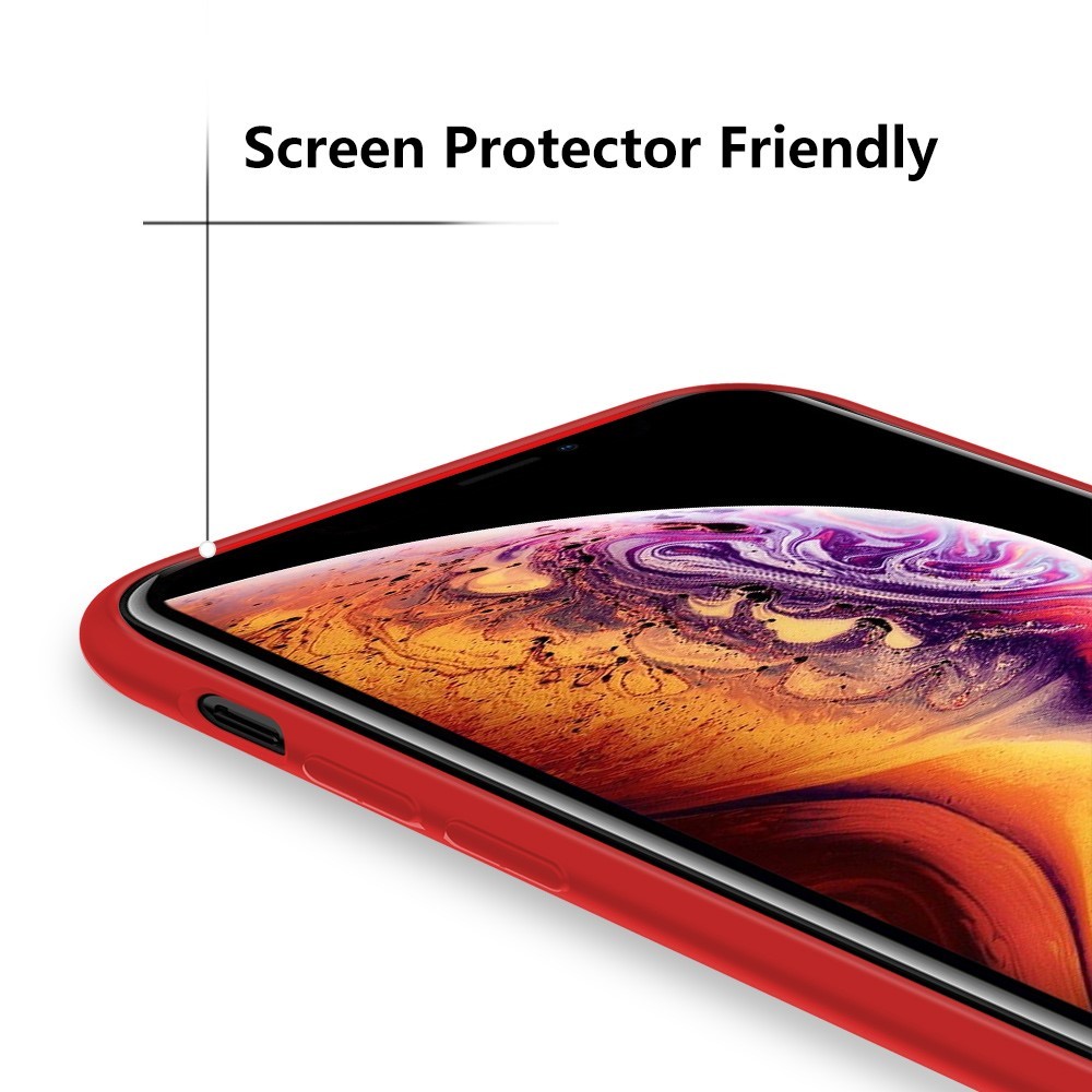 Husa protectie compatibila cu Apple iPhone X/XS Liquid Silicone Case Rosu [15]