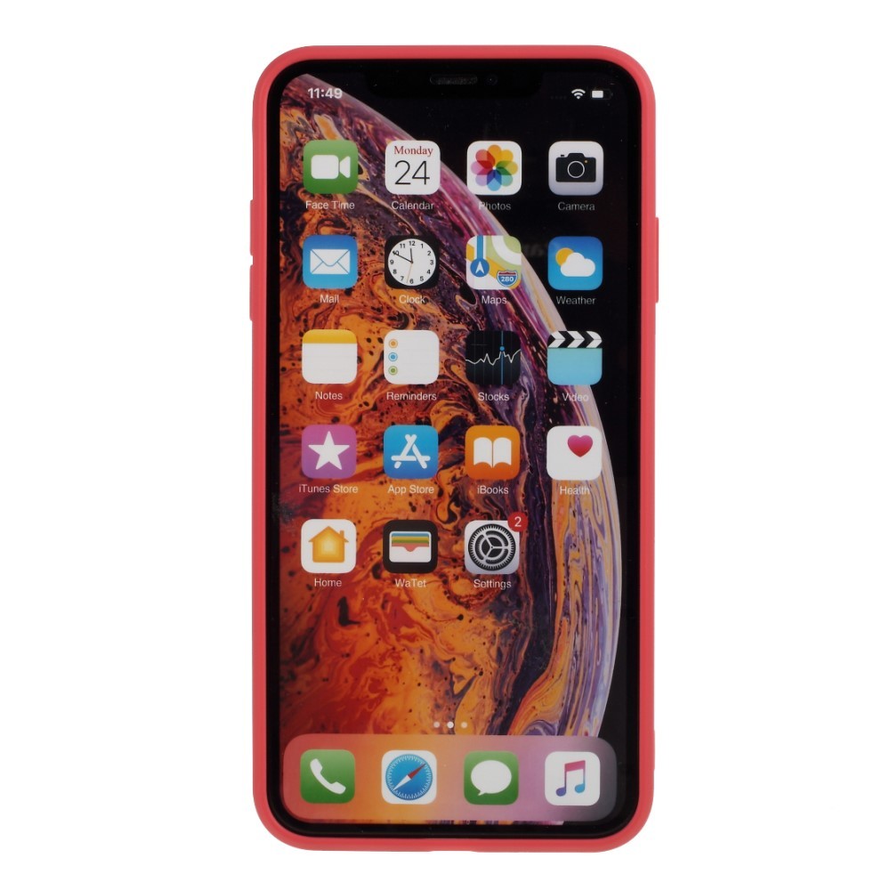 Husa protectie compatibila cu Apple iPhone X/XS Liquid Silicone Case Rosu [20]