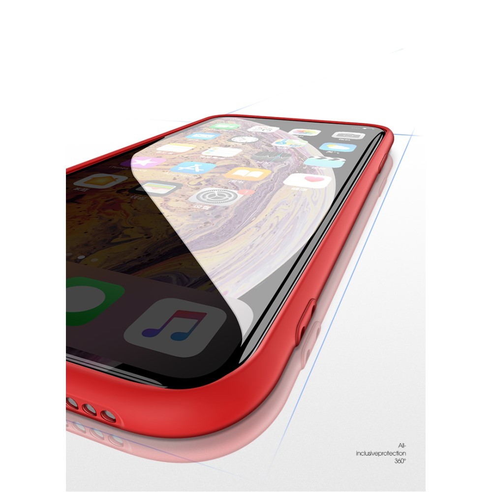 Husa protectie compatibila cu Apple iPhone X/XS Liquid Silicone Case Rosu [30]