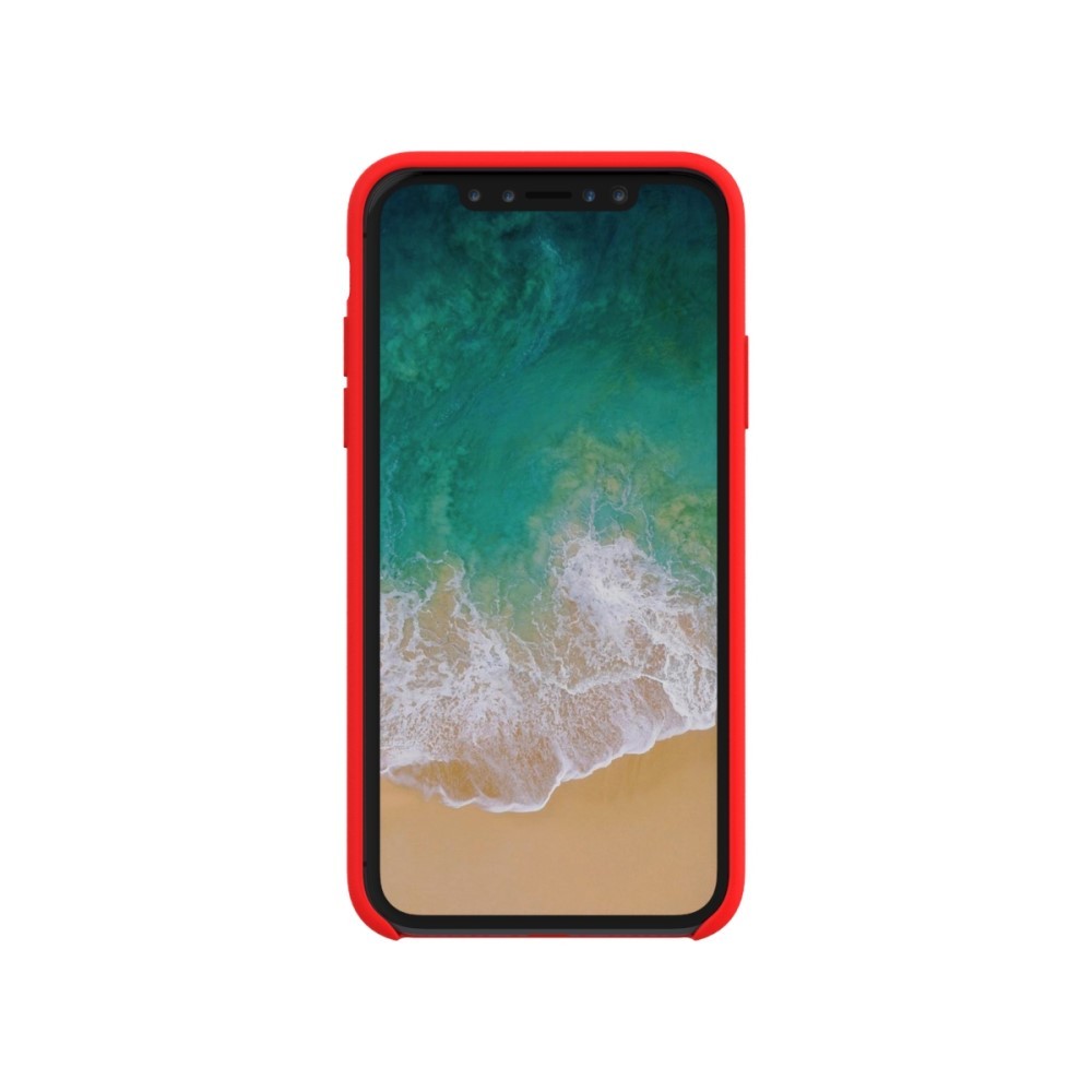 Husa protectie compatibila cu Apple iPhone X/XS Liquid Silicone Case Rosu [3]