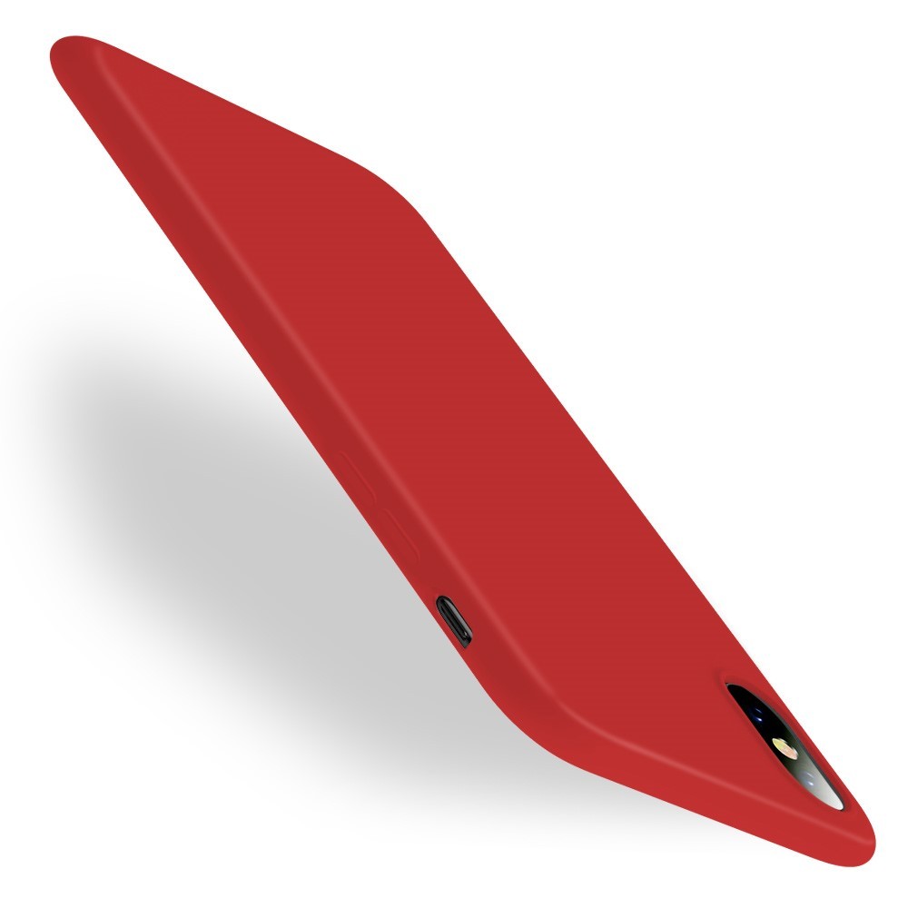 Husa protectie compatibila cu Apple iPhone X/XS Liquid Silicone Case Rosu [11]