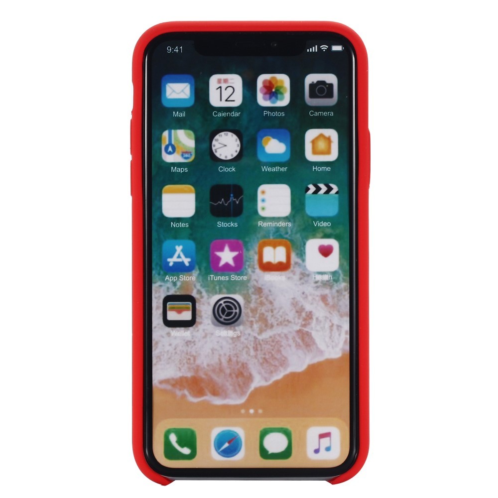 Husa protectie compatibila cu Apple iPhone XR Liquid Silicone Case Rosu [9]