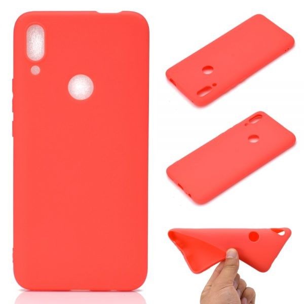 Husa protectie compatibila cu Huawei P Smart Z Liquid Silicone Case Rosu [5]