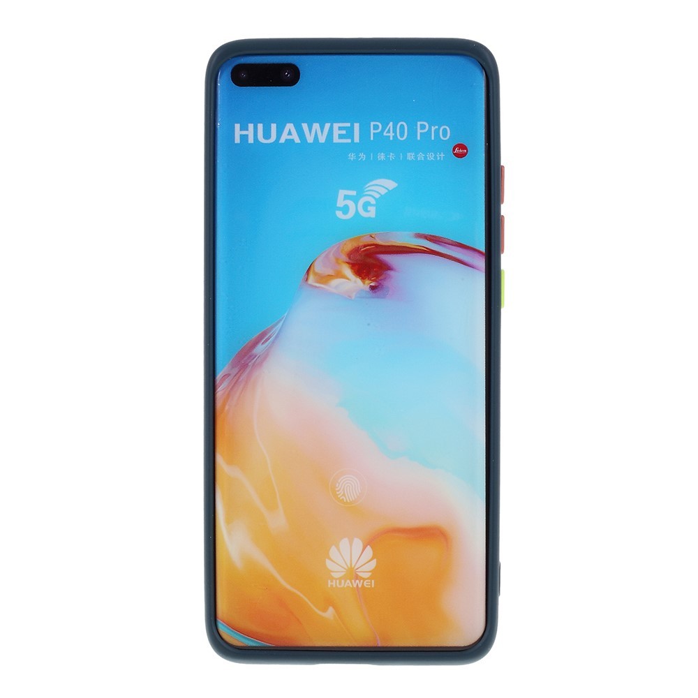 Husa protectie compatibila cu Huawei P40 Pro Liquid Silicone Case Albastru inchis [4]