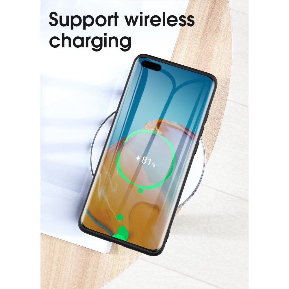 Husa protectie compatibila cu Huawei P40 Pro Liquid Silicone Case Albastru inchis [13]