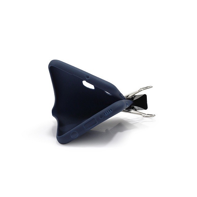 Husa protectie compatibila cu Samsung A20E Liquid Silicone Case Albastru inchis [2]