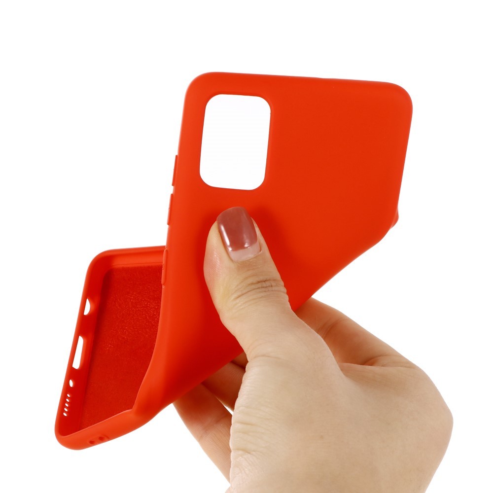 Husa protectie compatibila cu Samsung A71 Liquid Silicone Case Rosu [4]