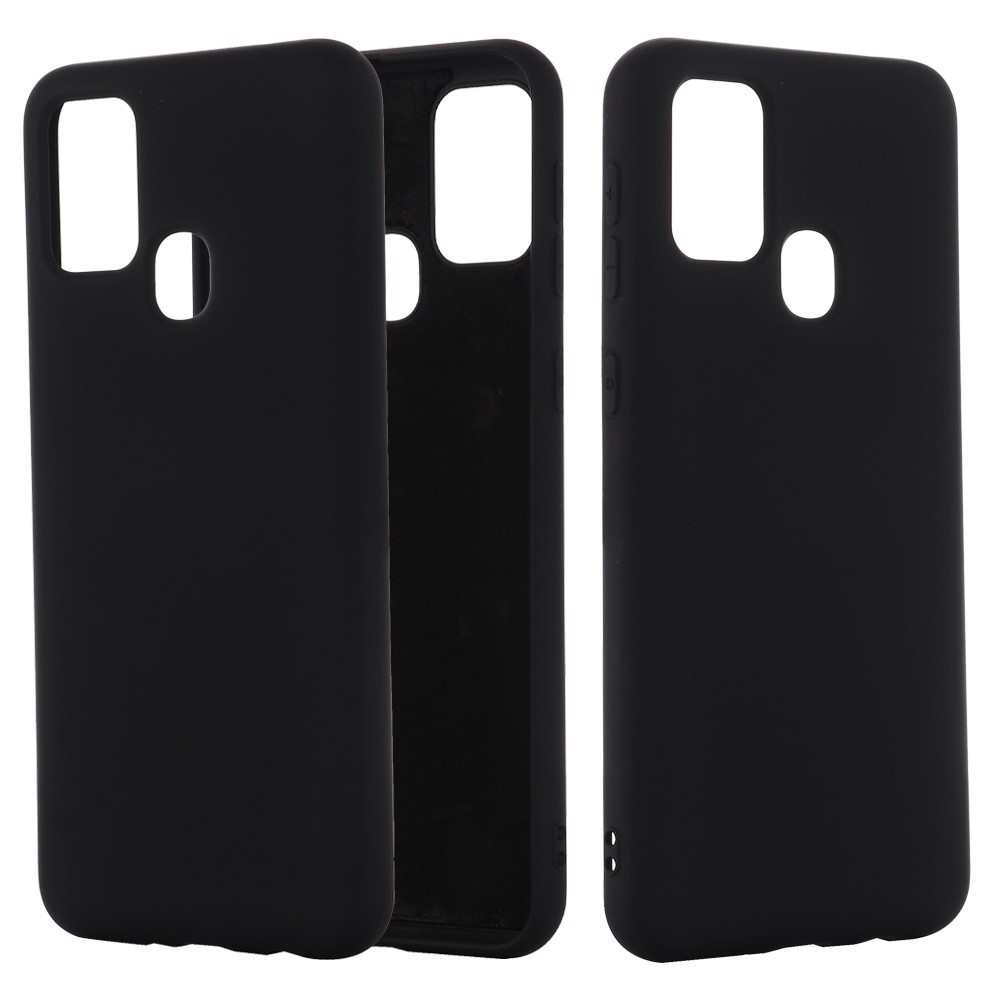 Husa protectie compatibila cu Samsung Galaxy A21S Liquid Silicone Case Negru [2]