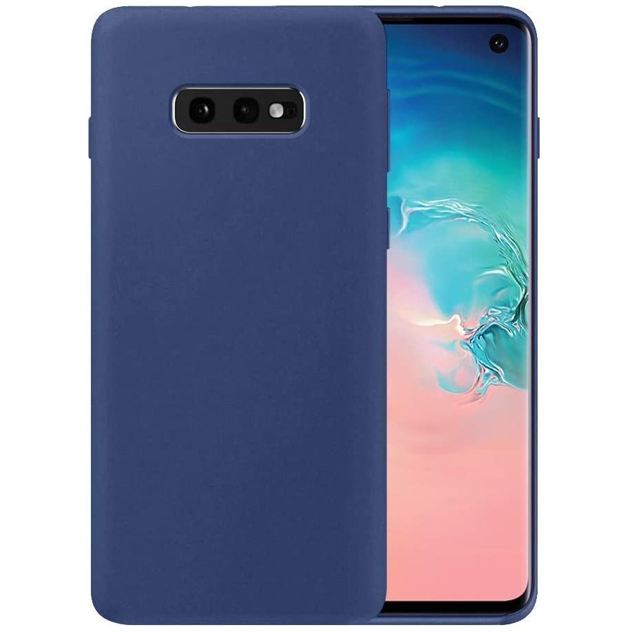 Husa protectie compatibila cu Samsung S10 E Liquid Silicone Case Albastru inchis [5]