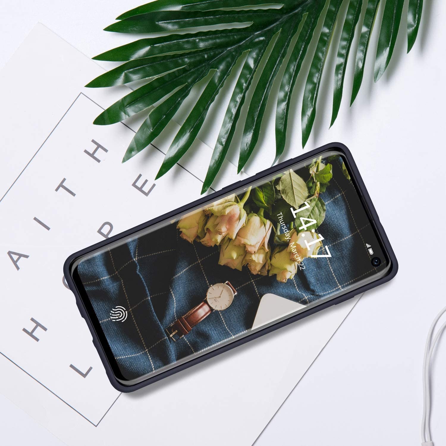 Husa protectie compatibila cu Samsung S10 E Liquid Silicone Case Albastru inchis [9]