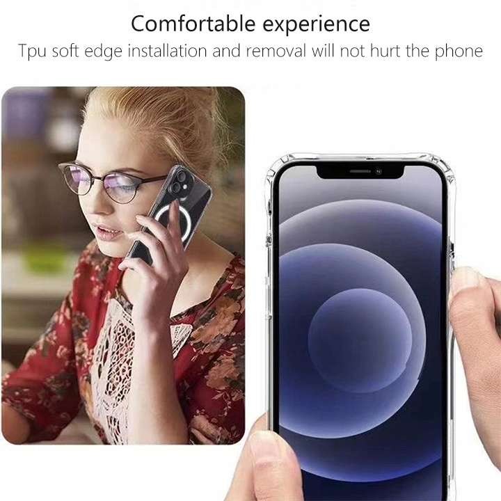 Husa protectie compatibila cu Apple iPhone 12 Pro Max Mag Safe Silicone Transparent [12]