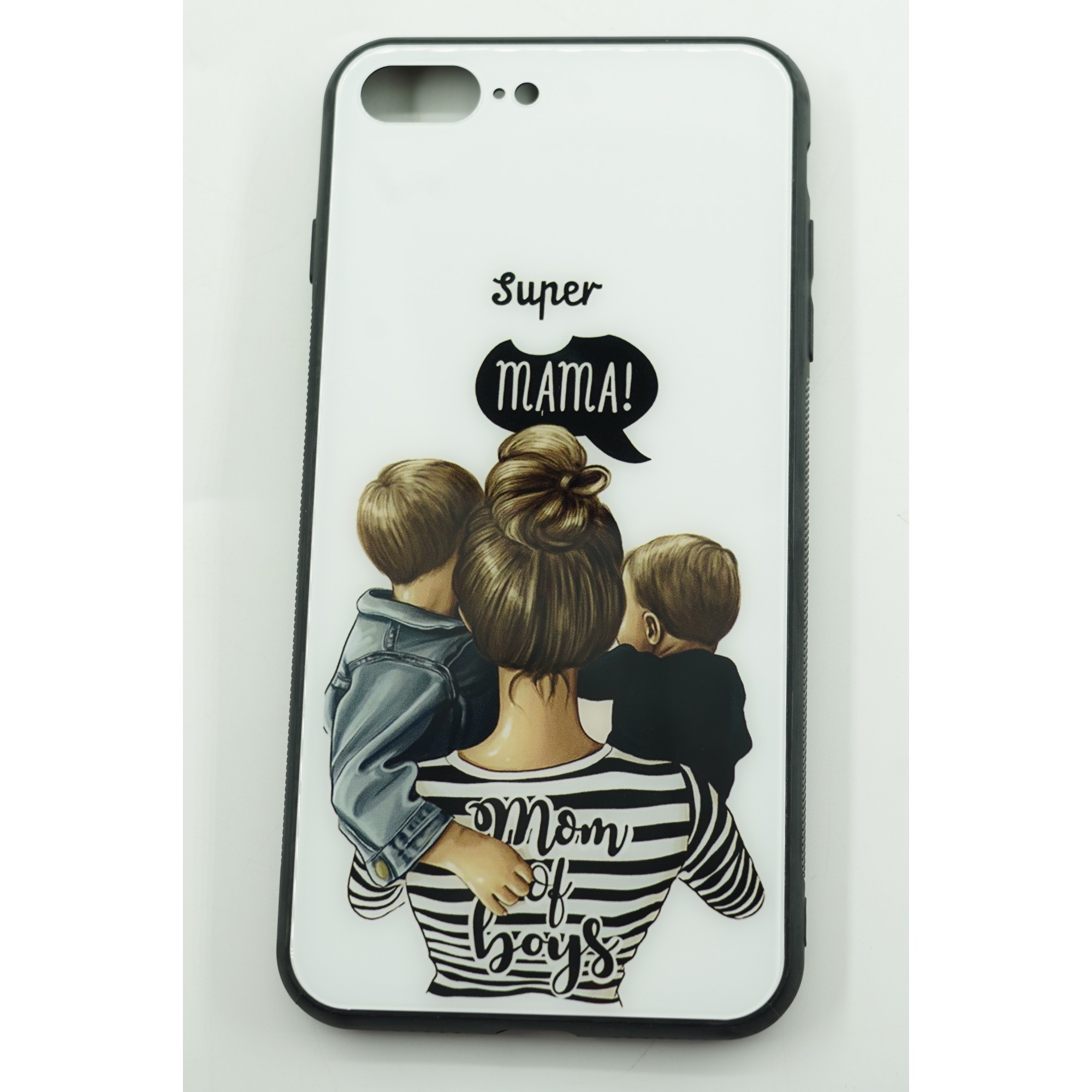 Husa protectie,, compatibila cu Apple iPhone 12 Pro Glass print Super Mom Multicolor [3]