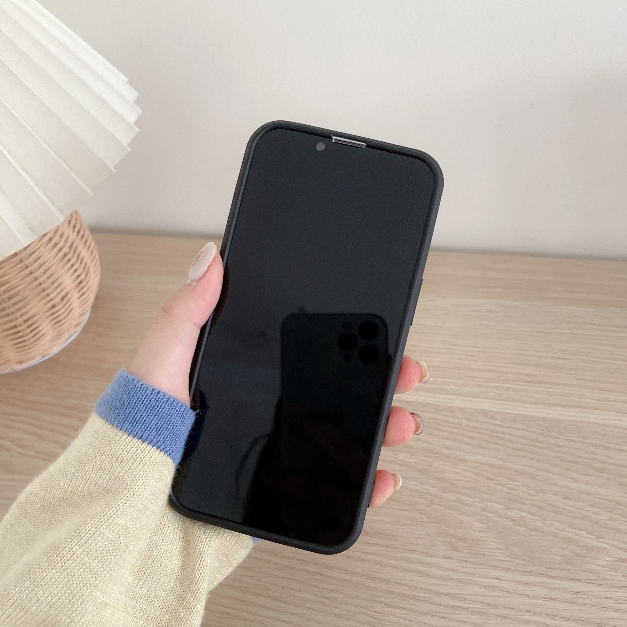 Husa protectie compatibila cu Huawei P40 Lite E Liquid Silicone Ring cu suport rotativ Negru [7]