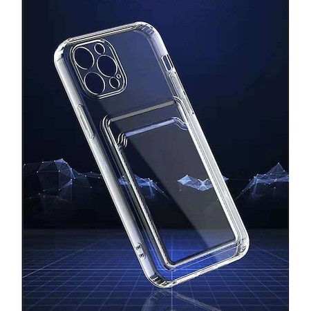 Husa protectie cu suport card compatibila cu Apple iPhone 12 Transparent [3]