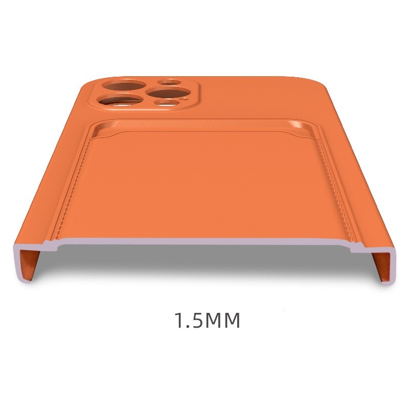 Husa protectie cu suport card compatibila cu Huawei P Smart 2021 Portocaliu [11]