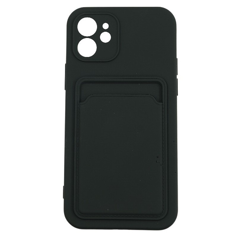 TPU - Suport Card - Husa protectie cu suport card compatibila cu Apple iPhone 11 Pro Max Negru