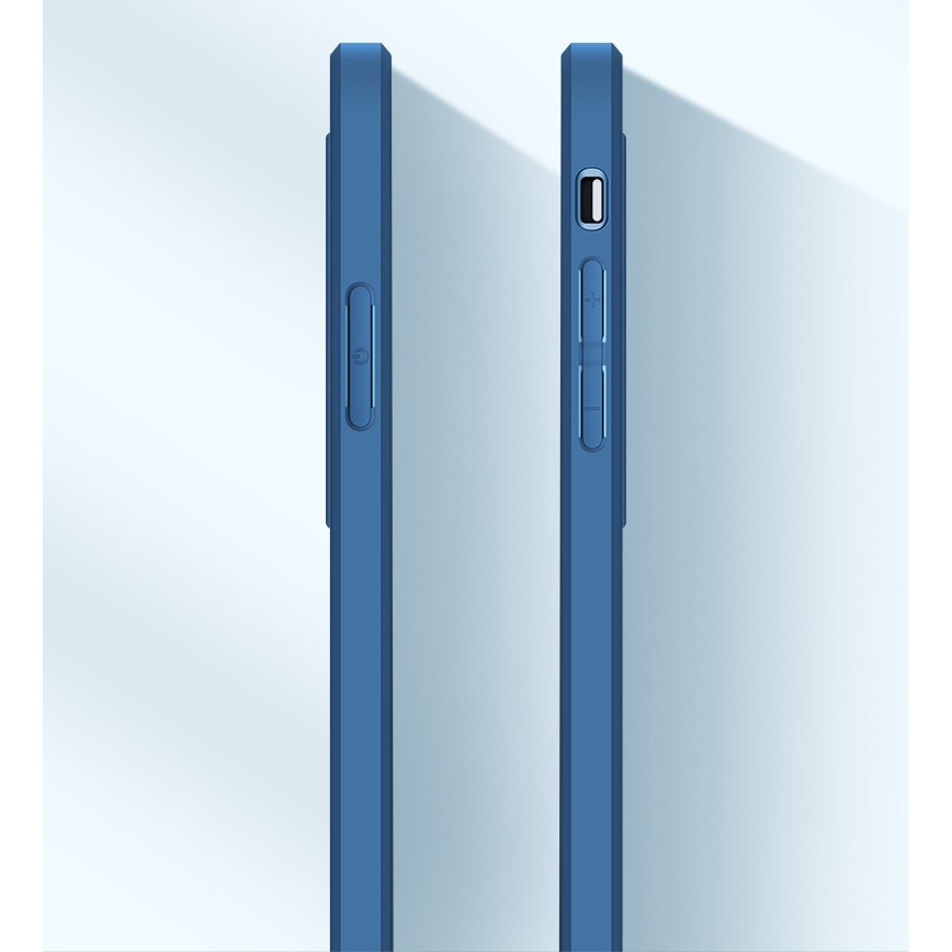 Husa protectie pentru Apple iPhone 12 Pro Electroplated cu suport pentru camera, 1.5 mm grosime, protectie camera, Albastru [3]