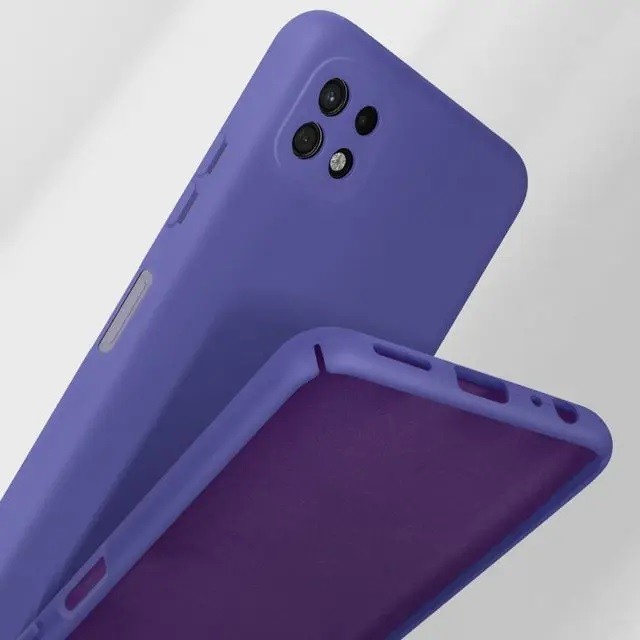 Husa protectie pentru Samsung A22 5G Liquid Silicone Mov [6]