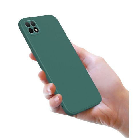 Husa protectie pentru Samsung A22 5G Liquid Silicone Verde [6]