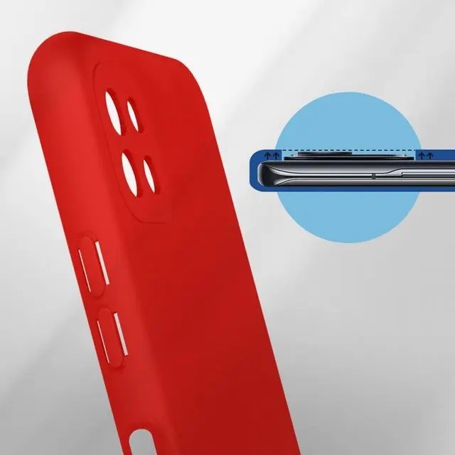 Husa protectie pentru Samsung A22 5G Liquid Silicone Rosu [5]