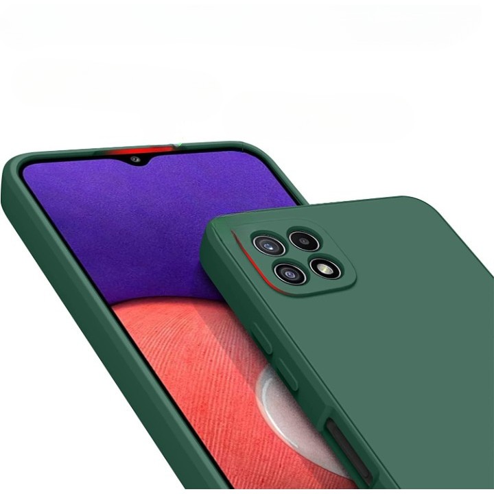 Husa protectie pentru Samsung A22 5G Liquid Silicone Verde [2]
