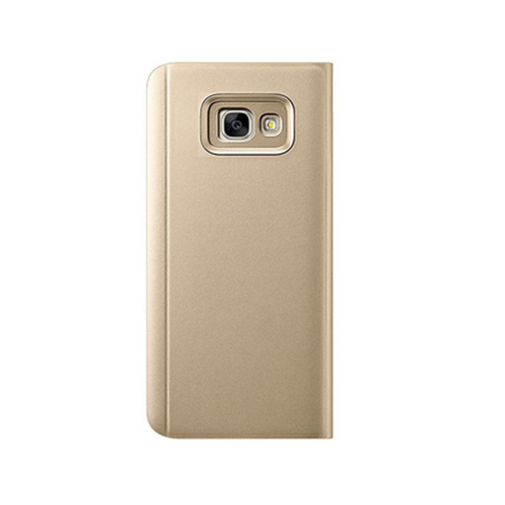 Husa Samsung Galaxy A3 2017 Flip Cover Oglinda Auriu [3]