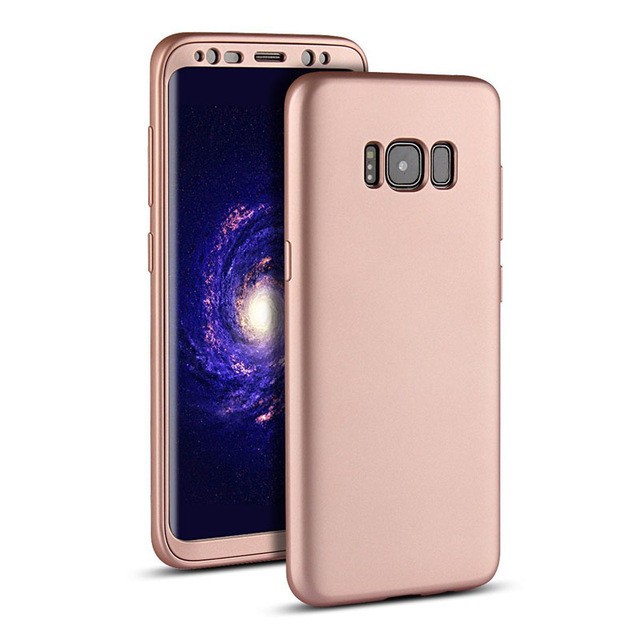 Silicone Full Cover 360° - Husa Samsung Galaxy Note 8 Full Silicone 360 Roz Auriu + Folie de protectie