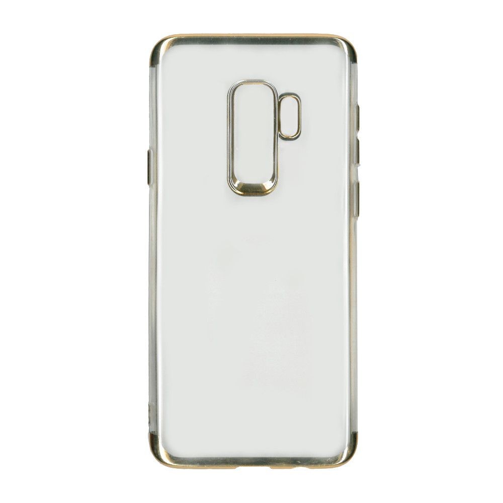 TPU Transparent - Husa Samsung Galaxy S9 Transparent cu Margini Aurii