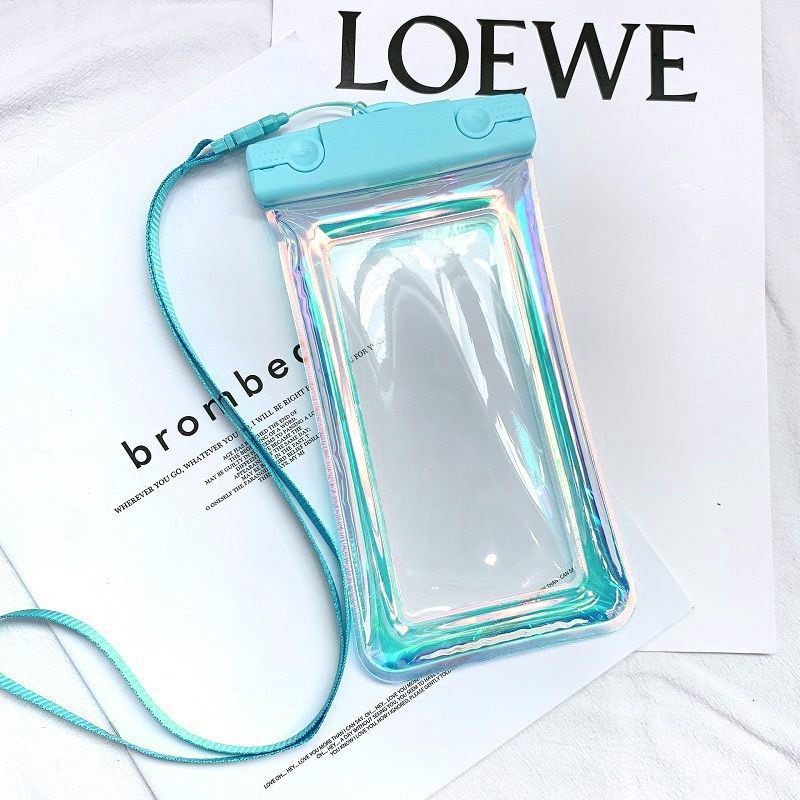 Husa subacvatica Holografica Waterproof , Snowproof, Universala, Impermeabila, cu Snur, pentru telefon sau documente, Bleu [5]
