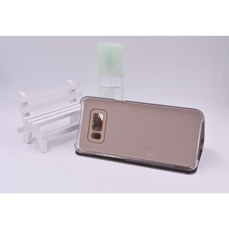 Husa Tip Carte, , Compatibila cu Huawei Mate 10 Lite, Flip Cover Oglinda, Auriu [9]