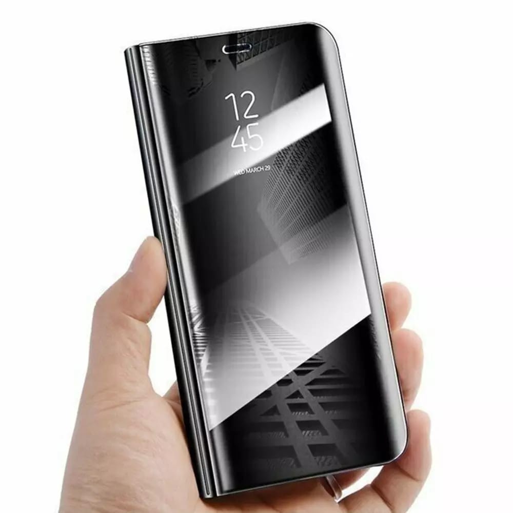 Flip Cover Oglinda - Husa Tip Carte, , Compatibila cu Huawei Mate 10 Lite, Flip Cover Oglinda, Negru