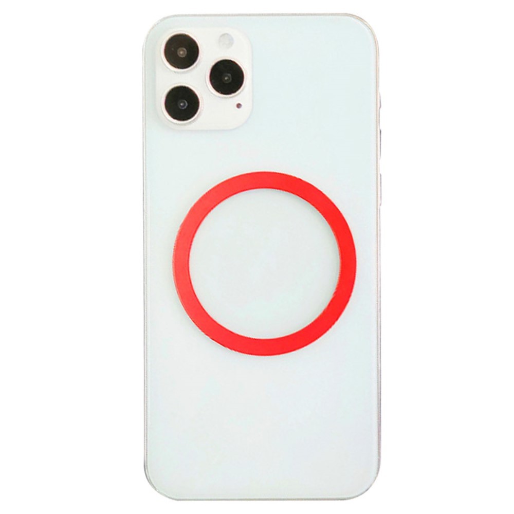 Alte Accesorii Telefoane - Inel Magnetic incarcare fara fir, montare auto, MagSafe Silicone pentru Apple iPhone 12 / 13 / 14, Rosu