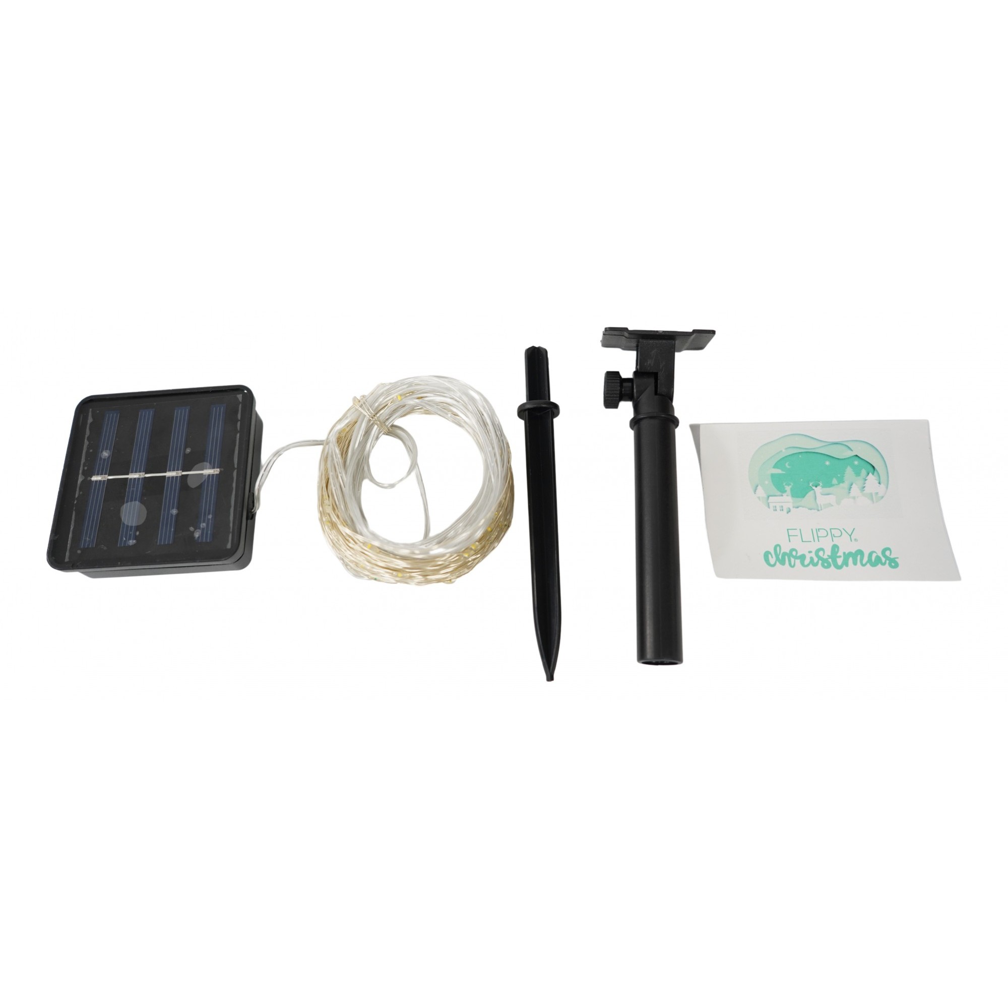 Liniar / Sir - Instalatie Craciun, 10 metri, 100 de LED-uri, alb cald, cu energie solara, fir de cupru, liniar, interior/exterior, 