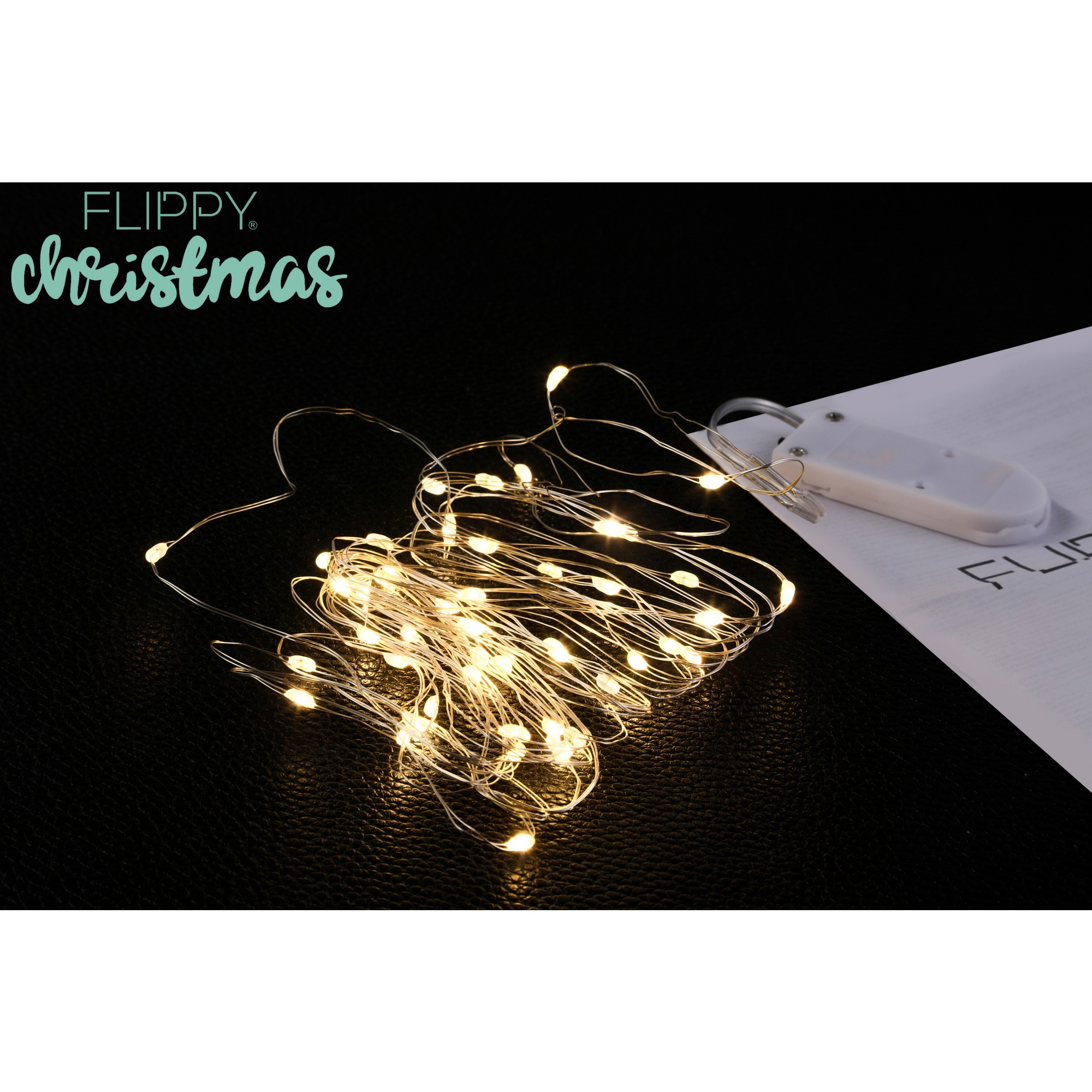 Instalatie Craciun, Liniara, 2 m, Baterii, 20 LED-uri, Alb Cald, Fir Cupru, Interior/Exterior,  [4]