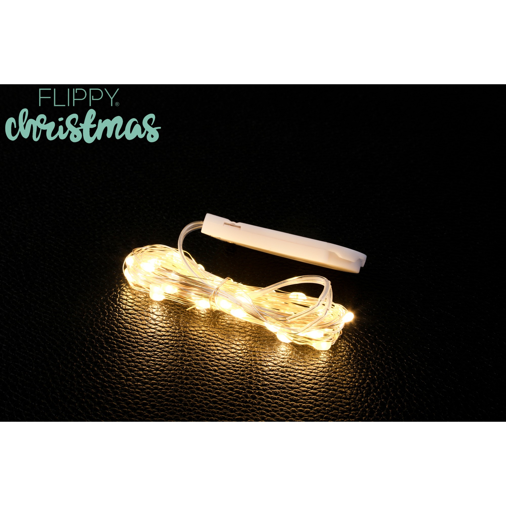 Instalatie Craciun, Liniara, 2 m, Baterii, 20 LED-uri, Alb Cald, Fir Cupru, Interior/Exterior,  [3]